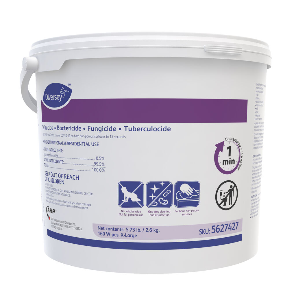 Oxivir® Tb Wipes, 160ea, 4/CT - *Virucidal • Bactericidal • Fungicidal • Tuberculocidal